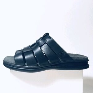 Timberland Black Woven Leather Sandals